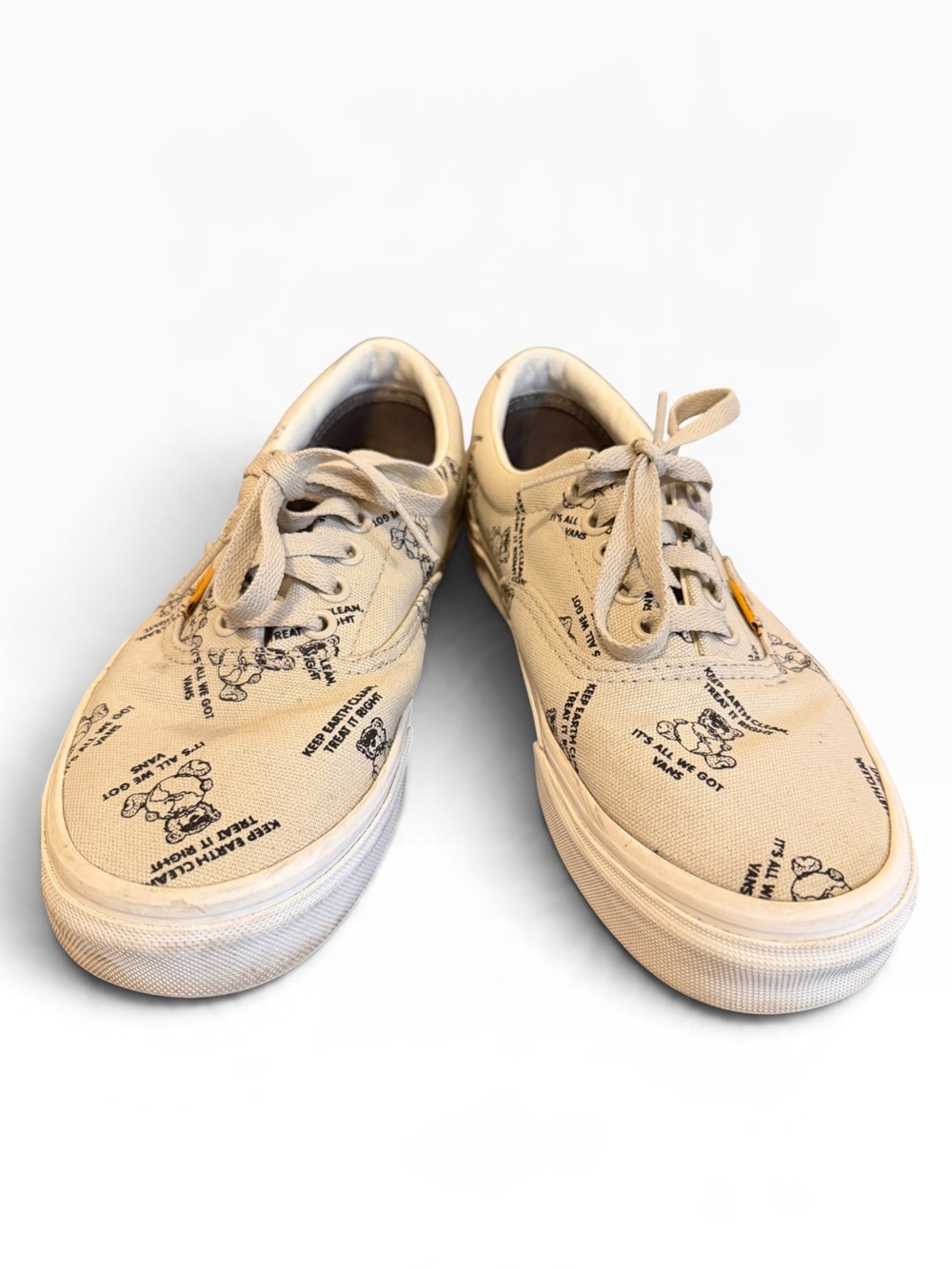 Vans Era World Code Teddy Bear Earth Day Sneakers Oatmeal Cream Unisex - Picture 3 of 11